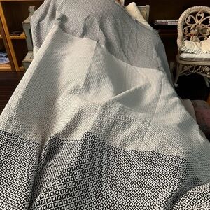 Haven & Earth “Protea” Throw Blanket Cotton Blend Made in South Africa 80” x 95”